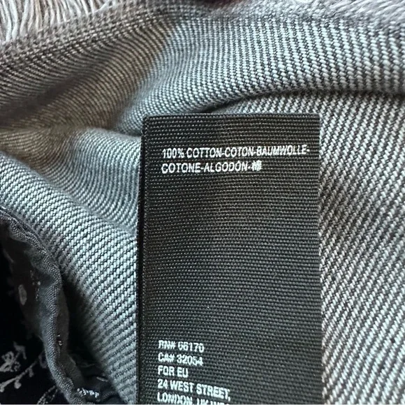 Free People We The Free pleated denim skirt washed black size 25 small - Picture 5 of 6